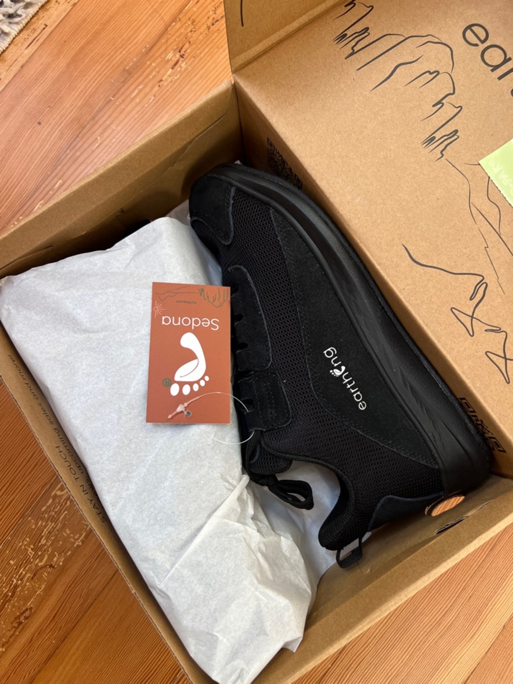 Earthing Black Slip-On Active Shoe